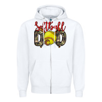 White softball dad Zipper Hoodie - Zillion Design Studio