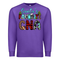 Purple santas favorite cna Premium Sweatshirt - JahusDesignShop