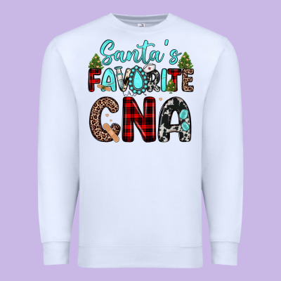 Santas Favorite Cna Premium Sweatshirt Designed By Jahusdesignshop