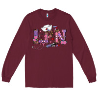 Burgundy valentines day lpn Long Sleeve Tee - RanaPortraitStore