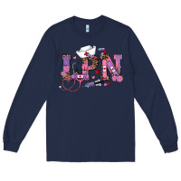 Navy valentines day lpn Long Sleeve Tee - RanaPortraitStore