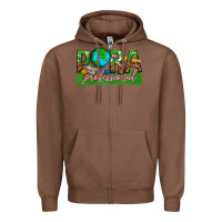 Chestnut para professional Zipper Hoodie - texasbilliewilder
