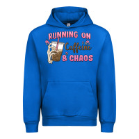 Cobalt running on caffeine & chaos Urban Hoodie - MaliasSmallBusiness