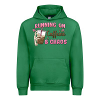 Emerald running on caffeine & chaos Urban Hoodie - MaliasSmallBusiness
