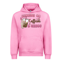 Fuchsia Pink running on caffeine & chaos Urban Hoodie - MaliasSmallBusiness