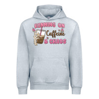 Heather Grey running on caffeine & chaos Urban Hoodie - MaliasSmallBusiness