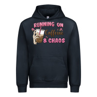 Navy running on caffeine & chaos Urban Hoodie - MaliasSmallBusiness