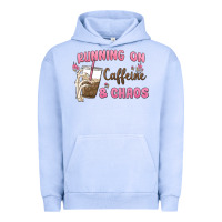 Pigment Grape Ice running on caffeine & chaos Urban Hoodie - MaliasSmallBusiness