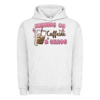 Pigment Lunar Rock running on caffeine & chaos Urban Hoodie - MaliasSmallBusiness