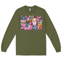 Army Green stitch and lilo pink christmas coffee cups Long Sleeve Tee - AdoDesignShop