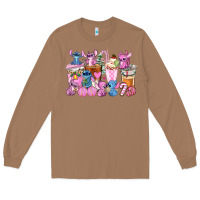 Toasted Coconut stitch and lilo pink christmas coffee cups Long Sleeve Tee - AdoDesignShop