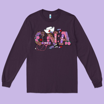 Long Sleeve Tee valentines day cna