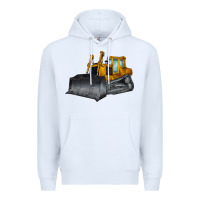 White Bulldozer Premium Hoodie - LillyAllenDesigns
