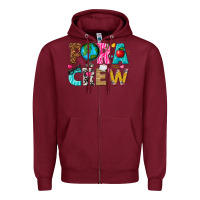 Burgundy para crew Zipper Hoodie - texasbilliewilder