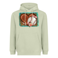 Matcha western leopard baseball heart Heavyweight Hoodie - HRA Design Shop