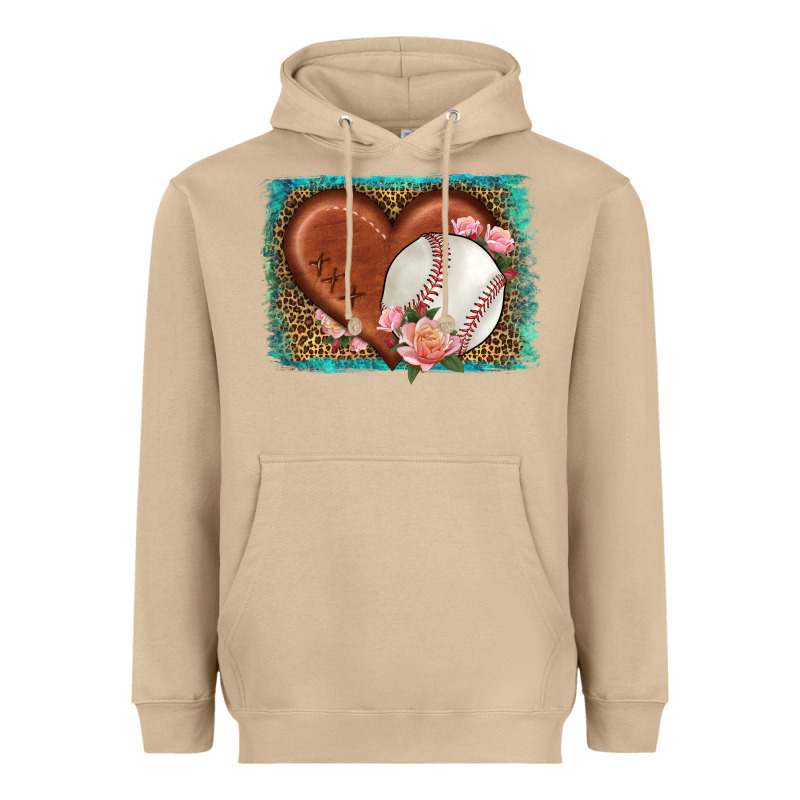 Western Leopard Baseball Heart Heavyweight Hoodie by HRA Design Shop | Teevron