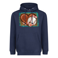Navy western leopard baseball heart Heavyweight Hoodie - HRA Design Shop