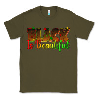 Army Green black is beautiful juneteenth Classic Tee - texasbilliewilder