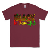 Burgundy black is beautiful juneteenth Classic Tee - texasbilliewilder