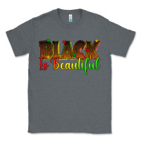 Charcoal Heather black is beautiful juneteenth Classic Tee - texasbilliewilder
