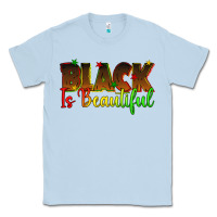 Dusty Blue black is beautiful juneteenth Classic Tee - texasbilliewilder