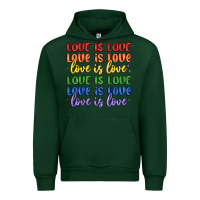 Forest Green love is love lgbtq Urban Hoodie - MaliasSmallBusiness