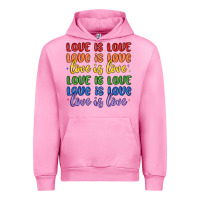Fuchsia Pink love is love lgbtq Urban Hoodie - MaliasSmallBusiness