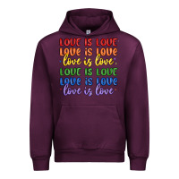 Mauve Wine love is love lgbtq Urban Hoodie - MaliasSmallBusiness