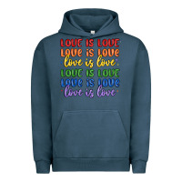 Pigment Midnight Navy love is love lgbtq Urban Hoodie - MaliasSmallBusiness