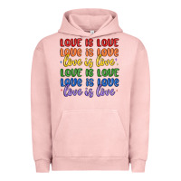 Pigment Salmon love is love lgbtq Urban Hoodie - MaliasSmallBusiness