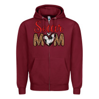 Burgundy soccer mom Zipper Hoodie - Zillion Design Studio