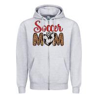 Heather Grey soccer mom Zipper Hoodie - Zillion Design Studio