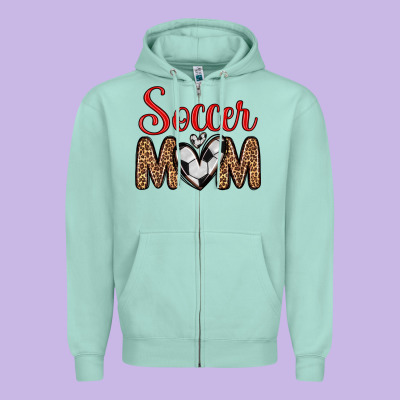 Soccer Mom Zipper Hoodie Designed By Zillion Design Studio