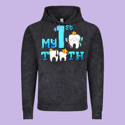 My First Tooth With Teeth Vintage Hoodie Designed By Adodesignshop