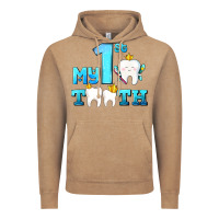 Vintage Coffee my first tooth with teeth Vintage Hoodie - AdoDesignShop