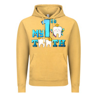 Vintage Mustard my first tooth with teeth Vintage Hoodie - AdoDesignShop