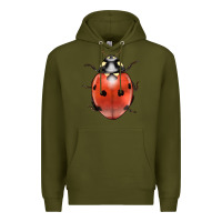 Army Green lady bug Premium Hoodie - LillyAllenDesigns