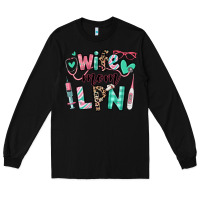 Black wife mom lpn licensed practical nurse Long Sleeve Tee - RanaPortraitStore
