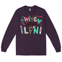 Plum wife mom lpn licensed practical nurse Long Sleeve Tee - RanaPortraitStore