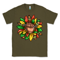 Army Green black history sunflower Classic Tee - texasbilliewilder