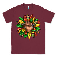 Burgundy black history sunflower Classic Tee - texasbilliewilder