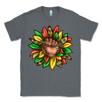 Charcoal Heather black history sunflower Classic Tee - texasbilliewilder