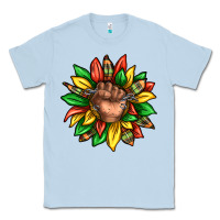 Dusty Blue black history sunflower Classic Tee - texasbilliewilder