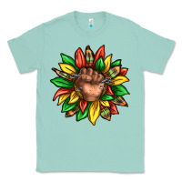 Seafoam black history sunflower Classic Tee - texasbilliewilder