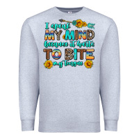 Heather Grey i speak my mind because it hurts to bite my tongue Premium Sweatshirt - AdoDesignShop