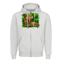 Dove Grey st patrick's day lucky cow family Zipper Hoodie - RanaPortraitStore