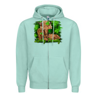 Seafoam st patrick's day lucky cow family Zipper Hoodie - RanaPortraitStore