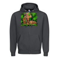Smoke st patrick's day lucky cow family Zipper Hoodie - RanaPortraitStore