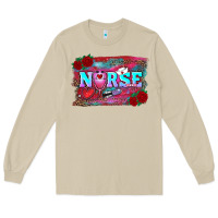 Mushroom valentines day nurse with leopard and turquoise ba Long Sleeve Tee - RanaPortraitStore