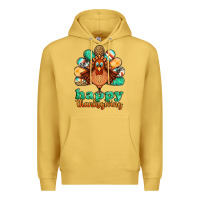Antique Gold happy thanksgiving turkey Premium Hoodie - Jasminsmagicworld